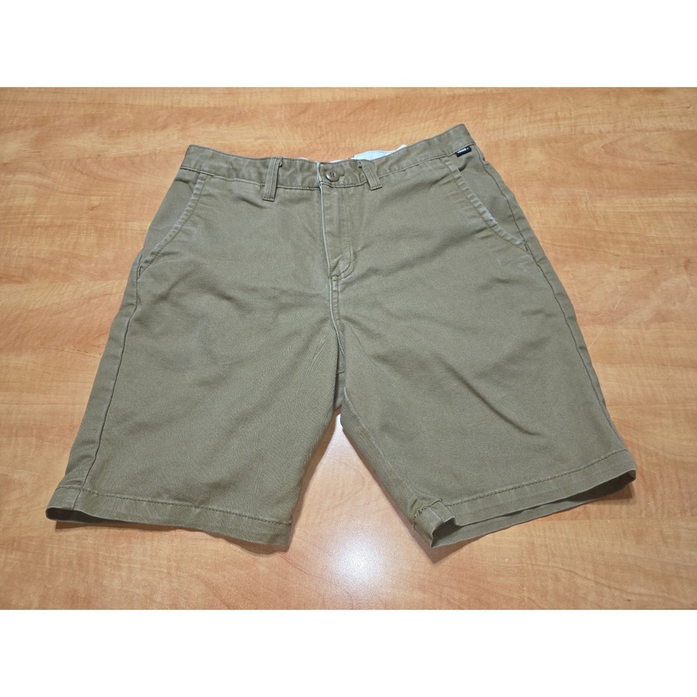 Vans Authentic Chino Shorts Mens 30 Khaki Tan Regular Fit Twill Skate Casual